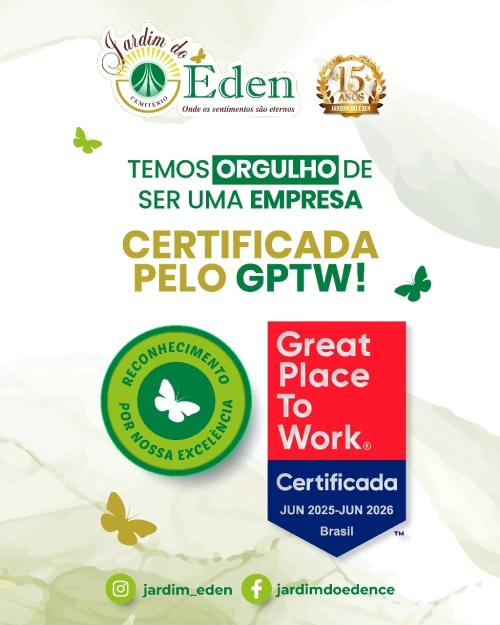 Temos orgulho de ser uma empresa certificada pelo GPTW